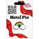 Kinky Pleasure - KPB003 - Badge / Pin - Rainbow Clouds - 1,5x2,5cm
