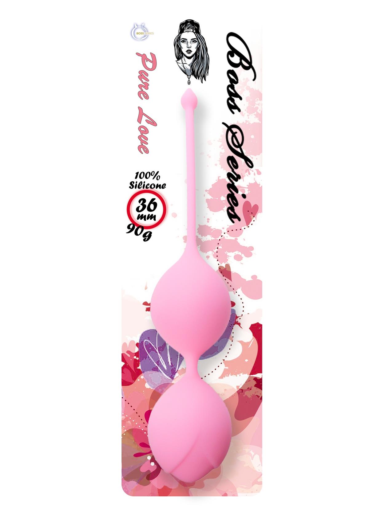 Bossoftoys - 75-00004 - Silicone Kegel Balls - 29 mm 90g Pink - strong blister