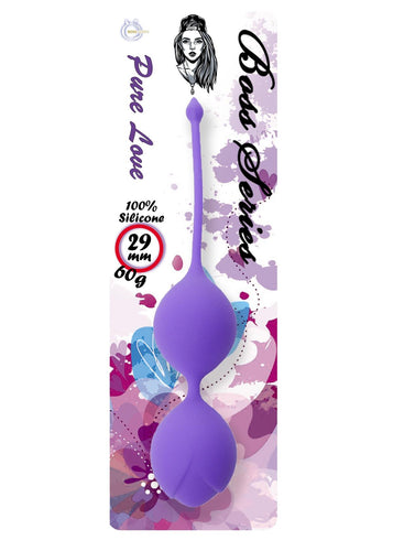 Bossoftoys - 75-00006 - Silicone Kegel Balls - length 16,5 cm - width  29mm  - 90g - Purple - strong blister
