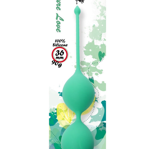 Boysoftoys - 75-00008 - Silicone Kegel Balls - length 16,5 cm - width  36mm  - 90g - Green - strong blister