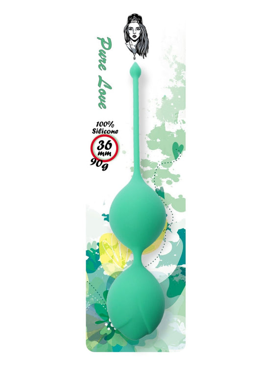 Bossoftoys - 75-00008 - Silicone Kegel Balls - length 16,5 cm - width  36mm  - 90g - Green - strong blister