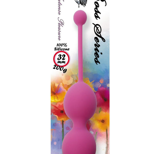 Boysoftoys - 75-00013 - Silicone Kegel Balls - length 16,5 cm - width  32mm  - 200g - DarkPink - strong blister