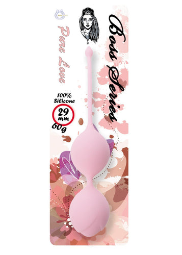 Bossoftoys - 75-00001 - Silicone Kegel Balls - length 16,5 cm - width  29mm  - 60g - Light Pink - strong blister