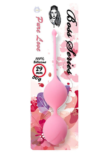 Bossoftoys - 75-00003- Silicone Kegel Balls - length 16,5 cm - width  29mm  - 60g - hard Pink - strong blister