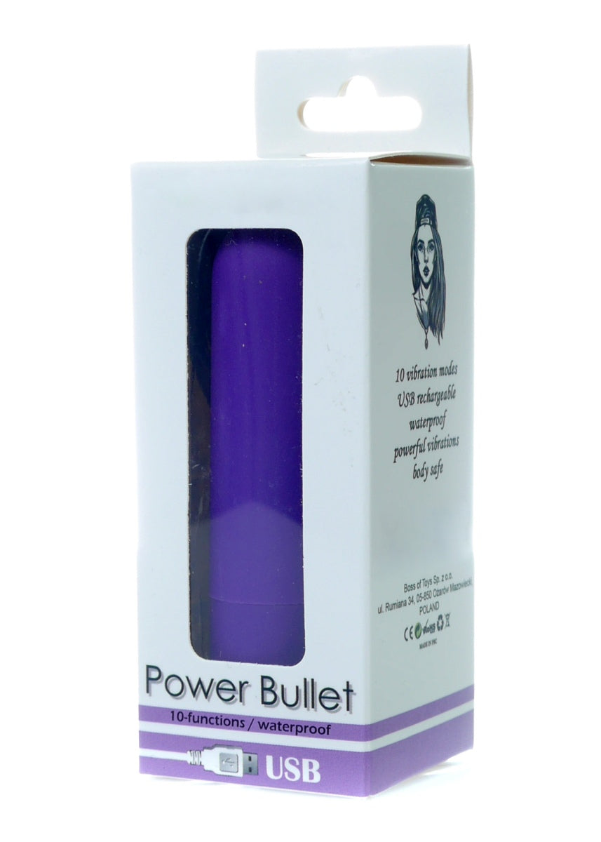 Bossoftoys Rechargeable 9 CM Bullet mat Purple - 10 Speed - 78-00007 - attractive Colour box