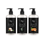 Kinky Pleasure - 3 Pack - Massage Oil - Almond, Eucalyptus, Kokos - 250ml