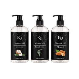 Kinky Pleasure - 3 Pack - Massage Oil - Almond, Eucalyptus, Kokos - 250ml