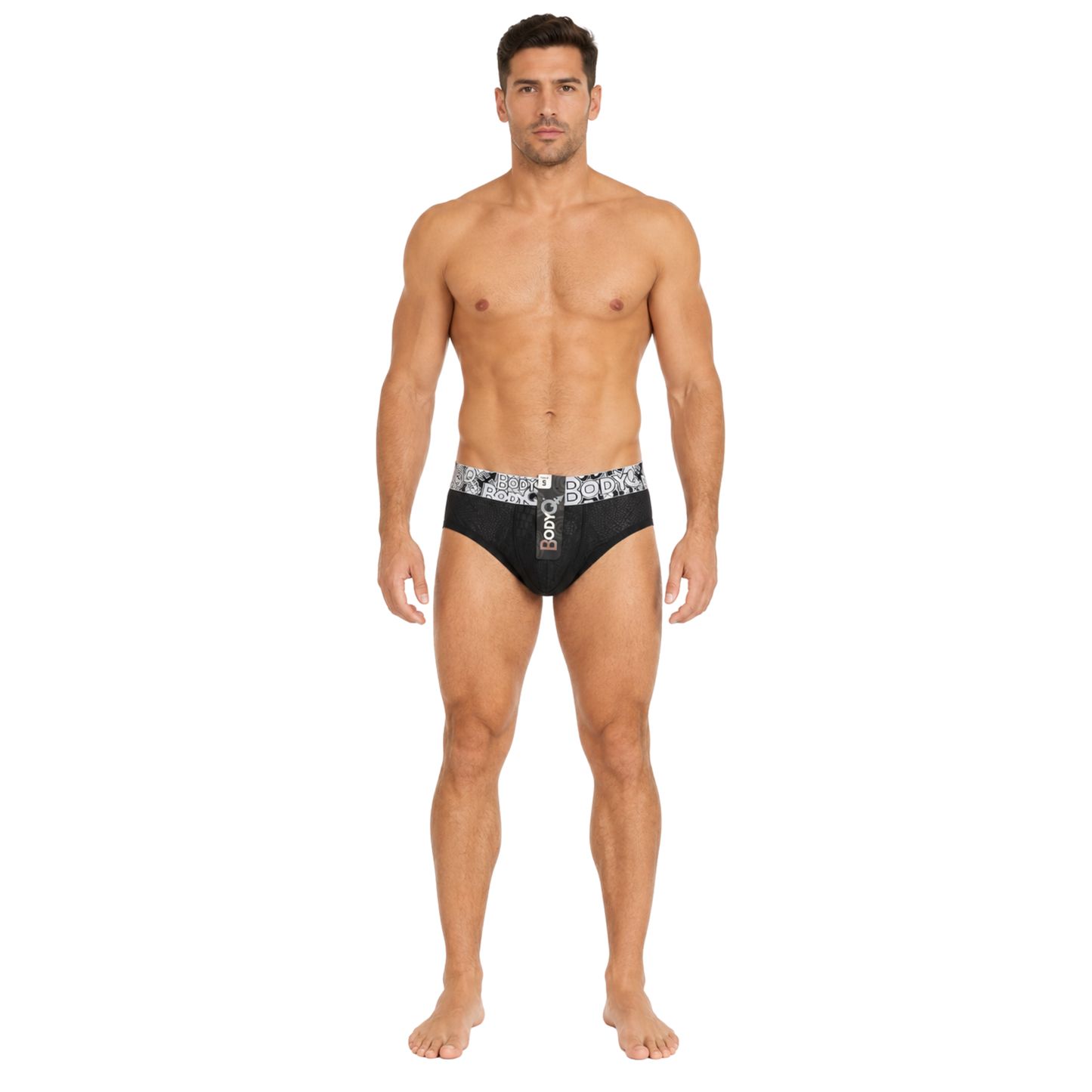 BodyQ Male Lingerie - Sexy Men’s Underwear Boxer – Grey Croc  - S M L XL