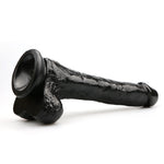 Power Escorts - BR157 Black - Rocket John 10'' - Realistic Dildo - 10 Inch / 25,5 CM