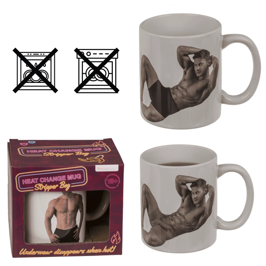 Kinky Pleasure - OB157 - Heat Change Mug – Stripper Boy – 350ml - Model 01
