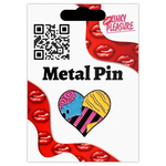 Kinky Pleasure – KPB085 –  Metal Pin - Love in Fragments – Multi Color Stitched Design
