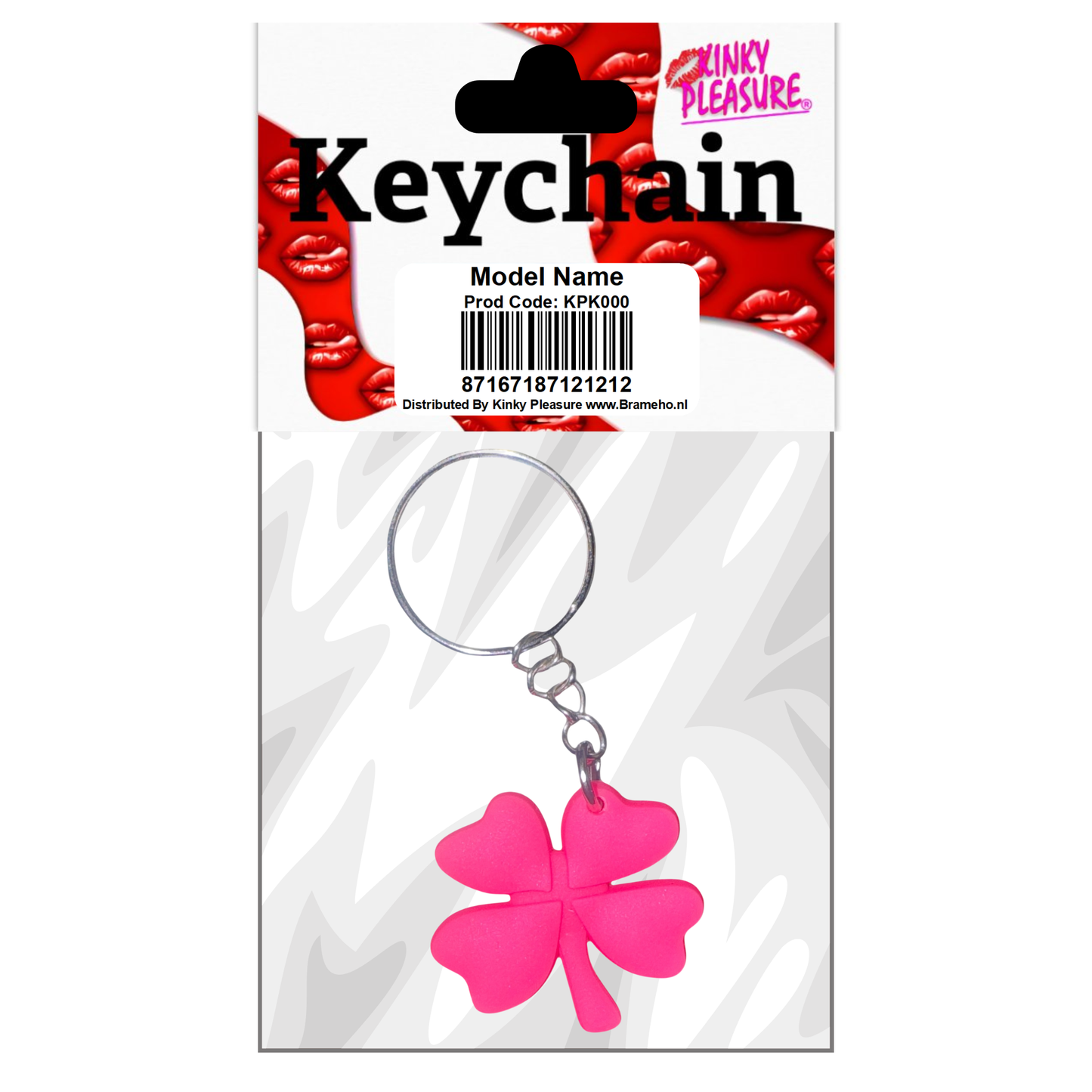 Kinky Pleasure - KPK069 - Lucky Flower Dark Pink Keychain