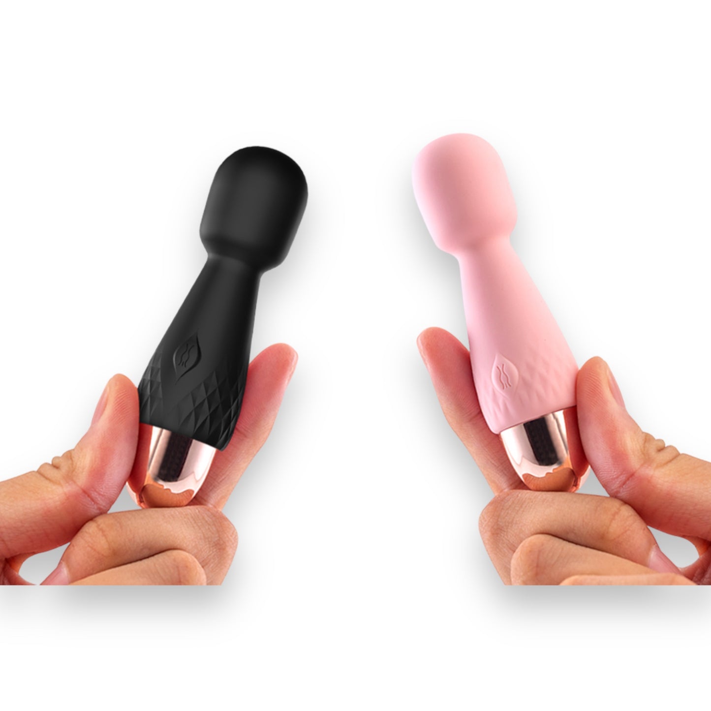 Power Escorts - BR315 - Mini Wand De Luxe - Black - 11,6 Cm / 4.5 Inch Silicone Wand Massager