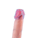 Power Escorts - BR338 - Textured Penis Sleeves – 2-Pack Clear Blue