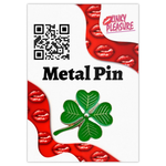 Kinky Pleasure - KPB069 - Badge / Pin - Shamrock Lucky Flower Green Medium