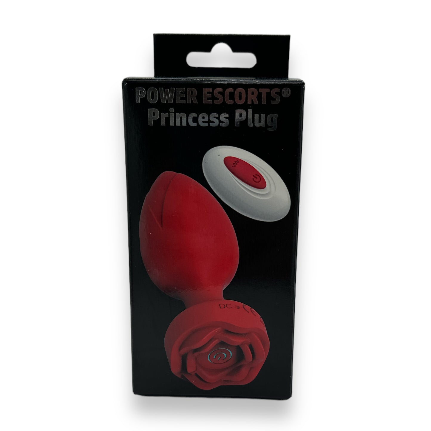 Power Escorts - BR313 - Princess Plug -  Remote Rose Design Plug - USB Rechargeable - 10 Functions - Black