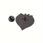 Kinky Pleasure – KPB083 –  Metal Pin -  Striped Bat Heart - Gothic Black & White Design