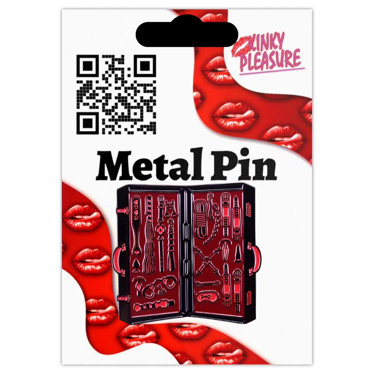 Kinky Pleasure - KPB068 - Badge / Pin - Bondage Box 5.2x5cm