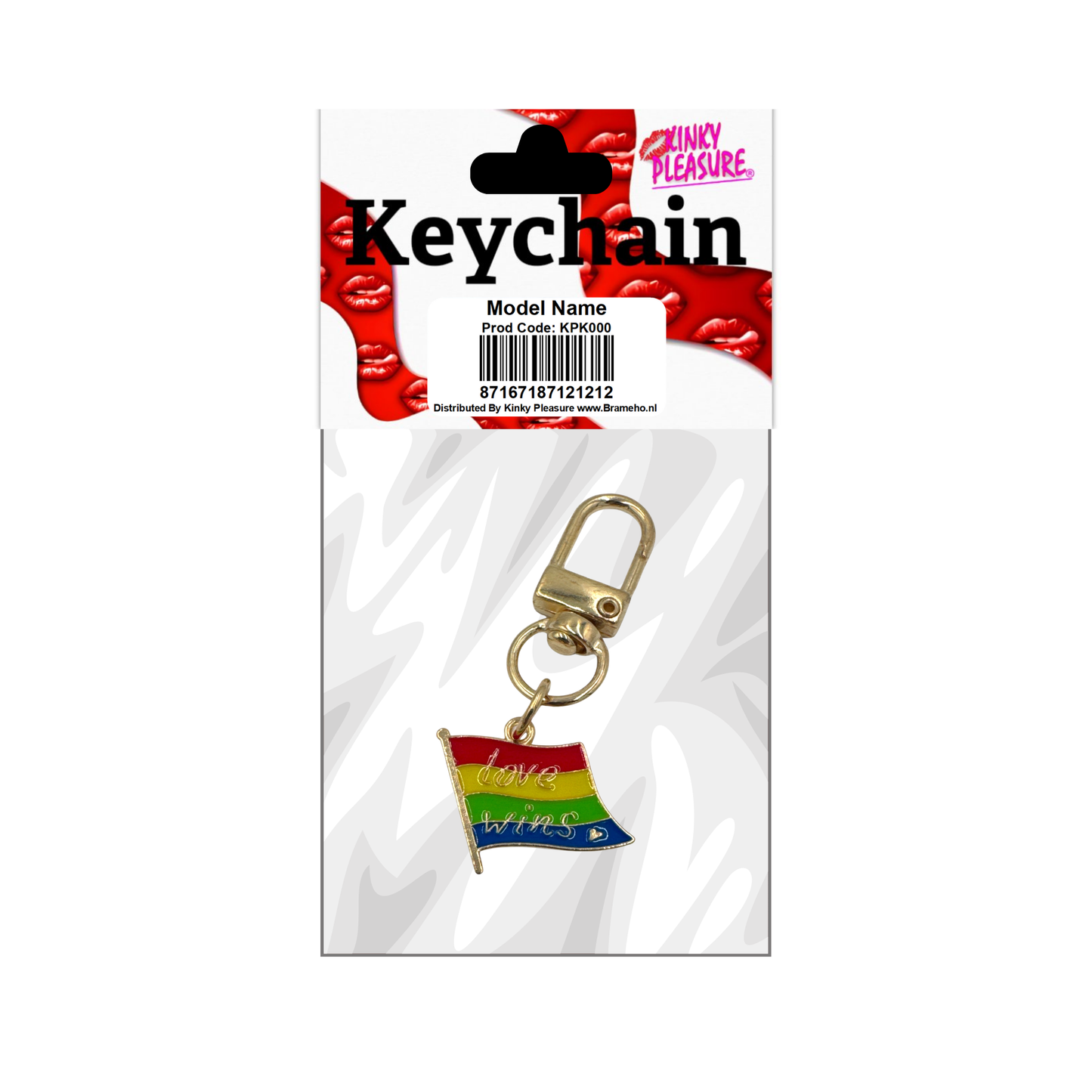 Kinky Pleasure - KPK009 - Keychain - Flag Love Wins Pride