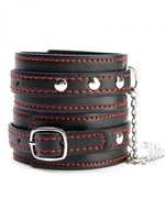 Argus Mini Ankle Cuffs Artificial Black Leather - AF 001018