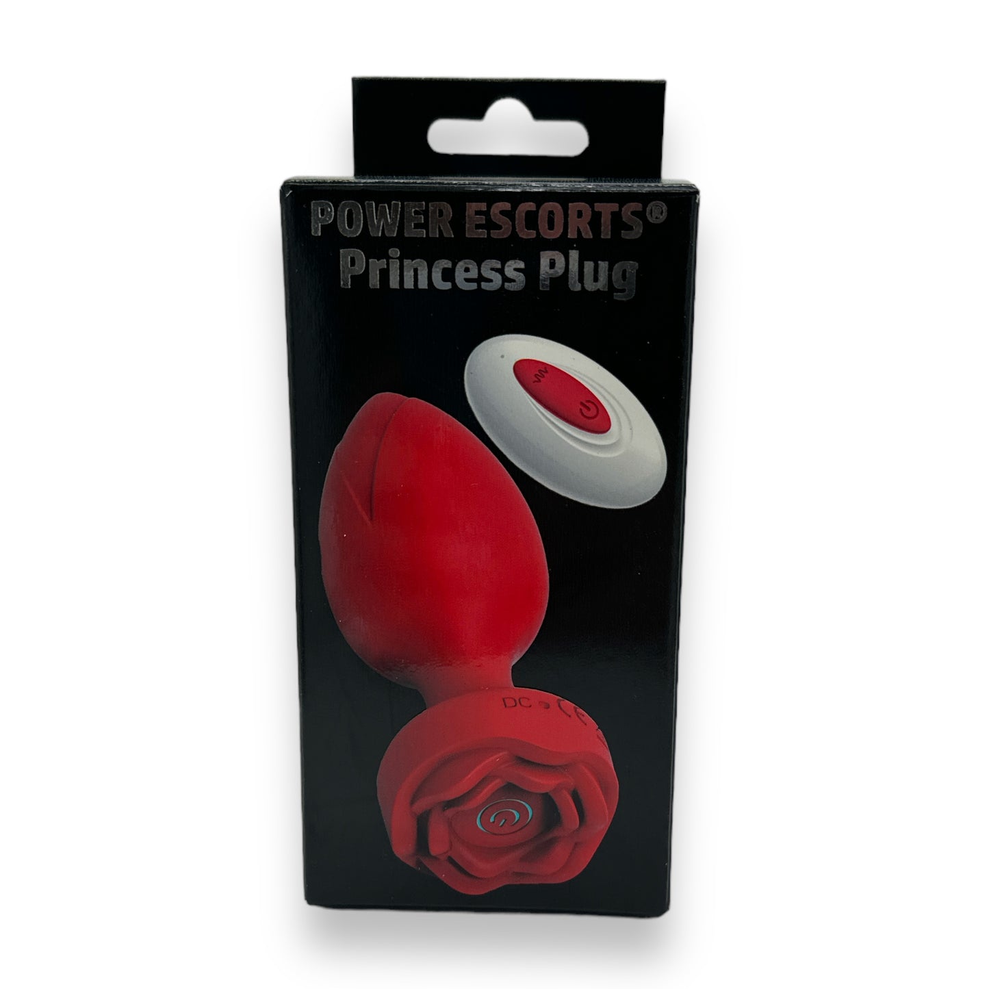 Power Escorts - BR313 - Princess Plug -  Remote Rose Design Plug - USB Rechargeable - 10 Functions - Black