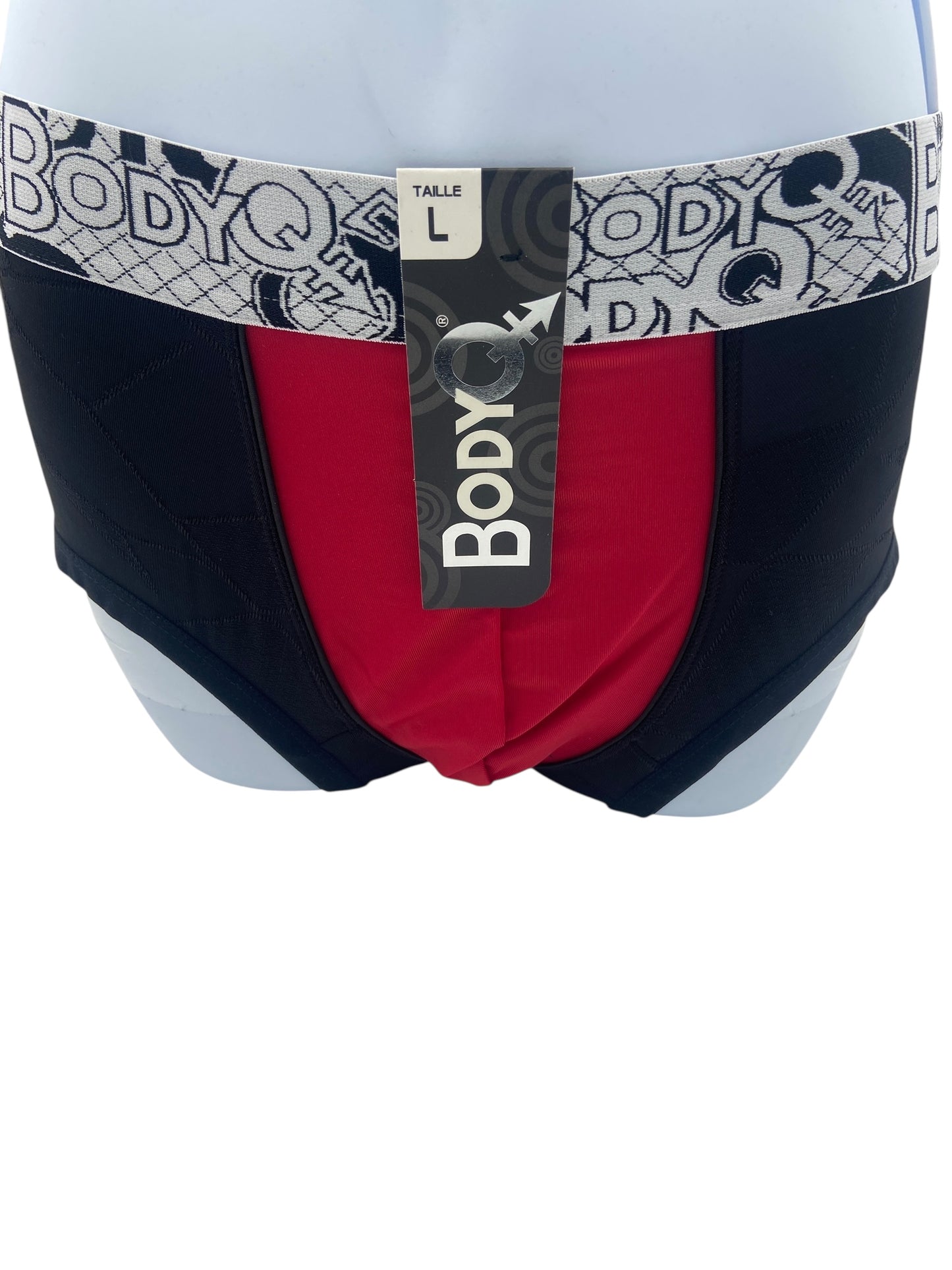 BodyQ Male Lingerie - Sexy Men’s Underwear Boxer – Black Red  - S/ M / L / XL