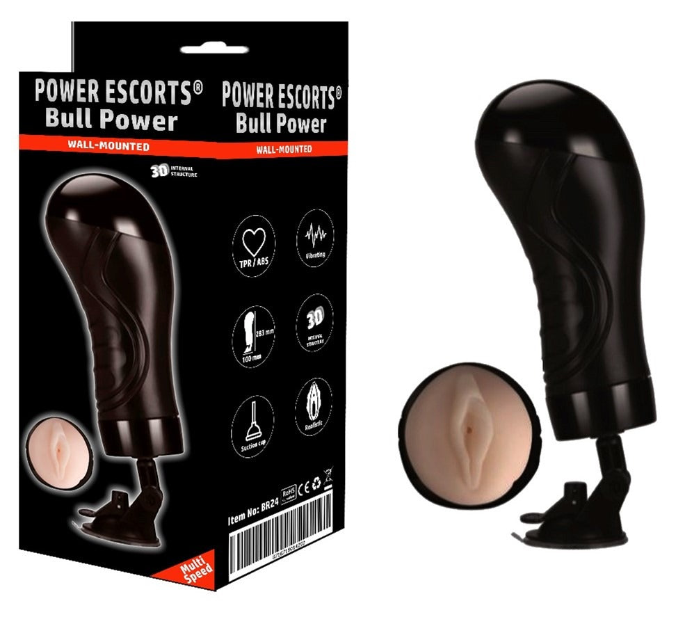 Power Escorts - BR24 Bull Power - Big size Vibrating Pussy Masturbator - 28,5 CM / 11,4 Inch