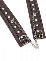 Argus Mini Ankle Cuffs Artificial Black Leather - AF 001018