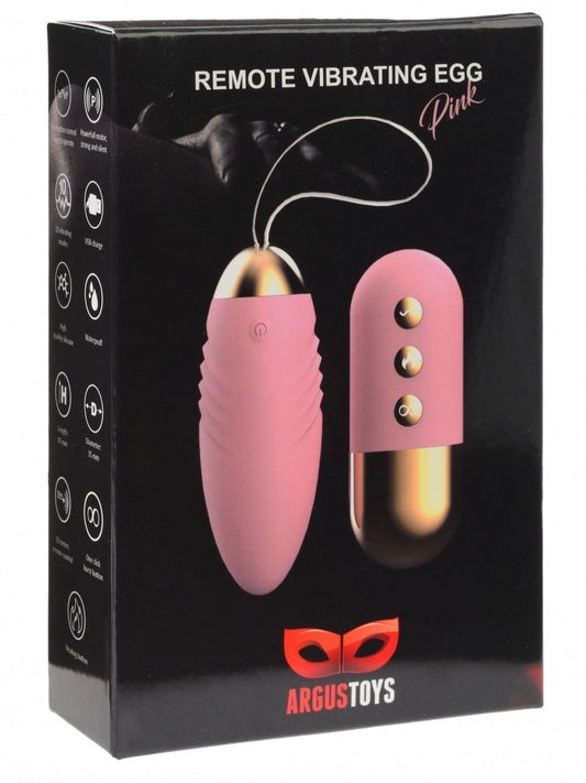 Argus - AT1106 - Remote Control Vibrating Egg - USB - Pink