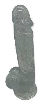 Argus Stardust Lover Clear Glitter Dildo - 21 cm - Packed in Strong Blister - AT 001121