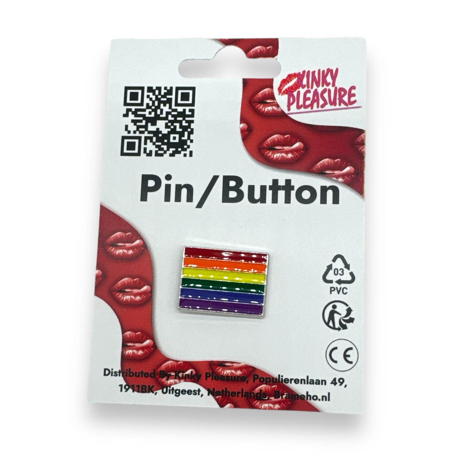 Kinky Pleasure - KPB038 - Badge / Pin - Plate - Silver