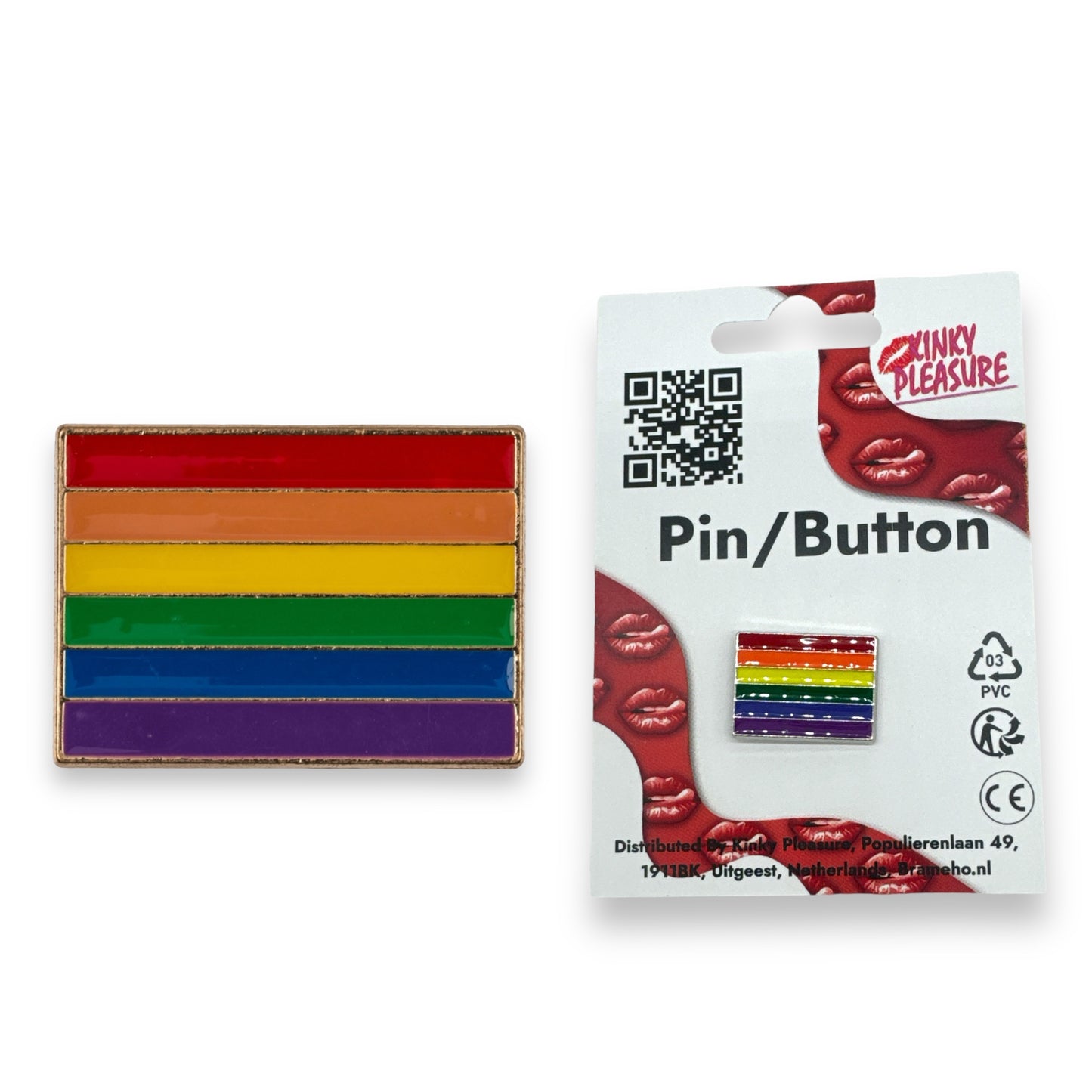 Kinky Pleasure - KPB038 - Badge / Pin - Plate - Silver