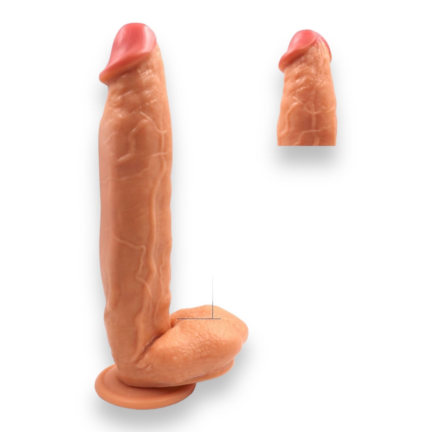 Power Escorts - BR229 Flesh - Monster John 11 Inch Mega Realistic Dildo app. 29 CM