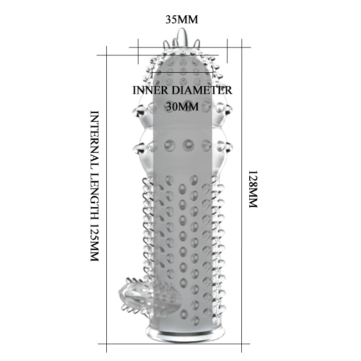 Baile - BI-010045C  Penis Sleeve  Clear - 12,5 Cm Inner Dia 3 Cm