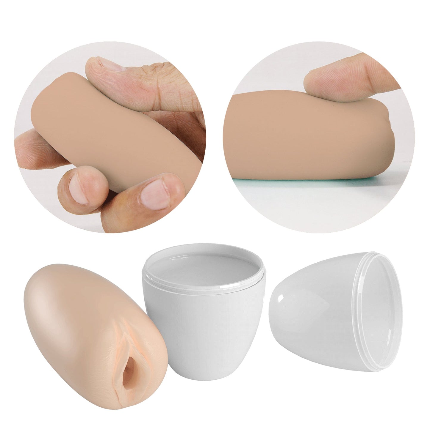 Baile - BI-014832-4-3 - Pretty Love Catherine Flesh  Silicone Masturbator Egg Big Size