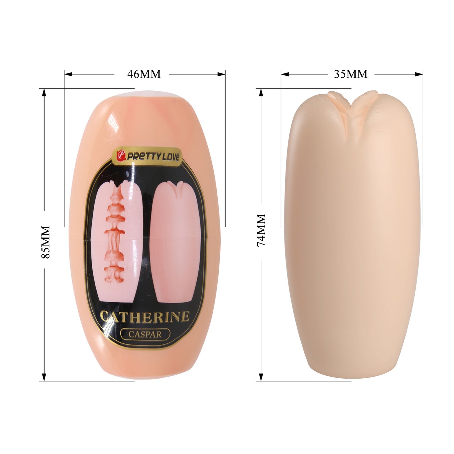 Baile - BI-014832-4-3 - Pretty Love Catherine Flesh  Silicone Masturbator Egg Big Size
