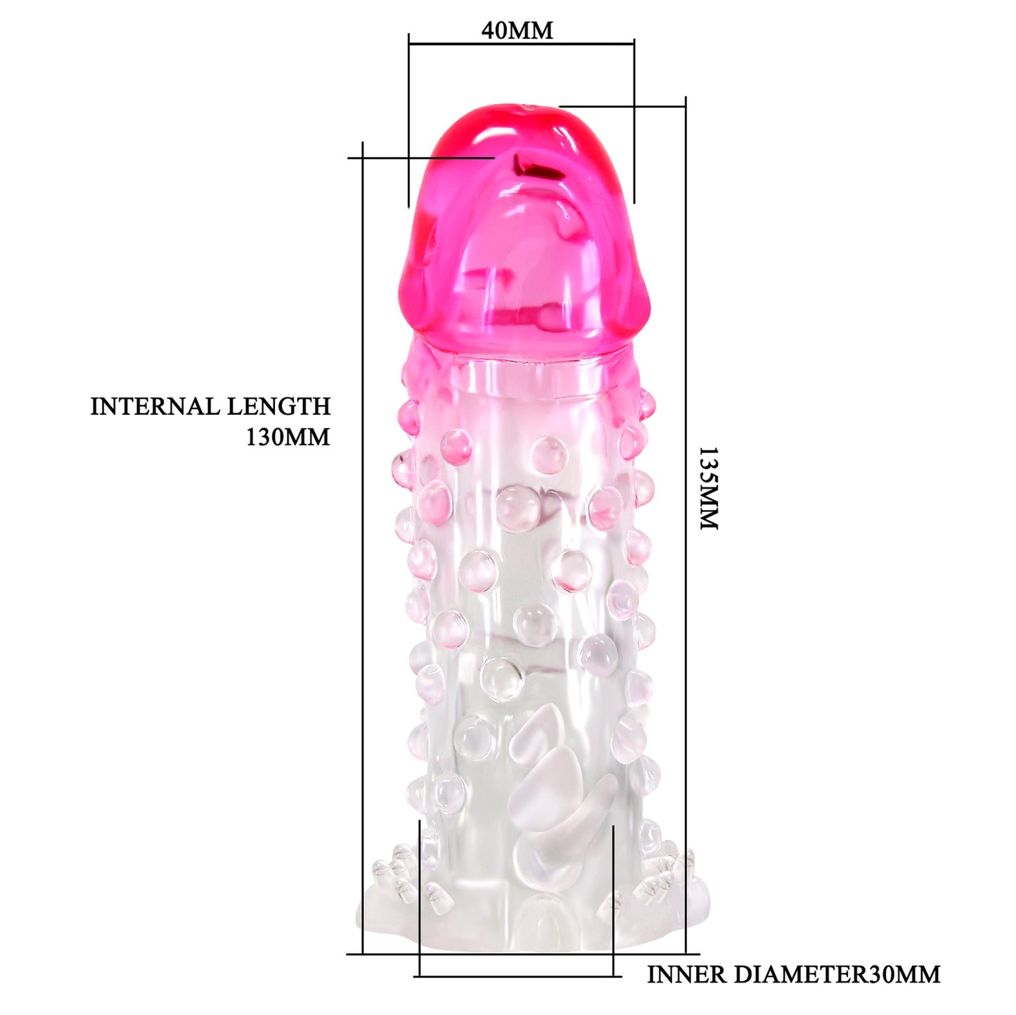 Baile - BI-026203-1 - Penis Sleeve Flesh 13,5 Cm Dia 3,5 Cm - 5,3 Inch Extender