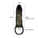 Baile - BI-026211-1  -  Penis Sleeve Black 15,5 Cm Dia 3,2 Cm - 6,1 Inch Extender