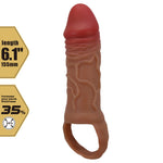 Baile - BI-026211-2 - Penis Sleeve Brown 15,5 Cm Dia 3,2 Cm - 6,1 Inch Extender