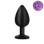 Power Escorts - BR135 - Diamond King - Silicone Butt Plug - Black - 7 Colours - 3 Sizes