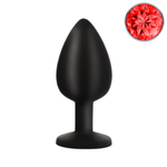 Power Escorts - BR135 - Diamond King - Silicone Butt Plug - Black - 7 Colours - 3 Sizes