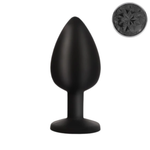 Power Escorts - BR135 - Diamond King - Silicone Butt Plug - Black - 7 Colours - 3 Sizes