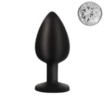 Power Escorts - BR135 - Diamond King - Silicone Butt Plug - Black - 7 Colours - 3 Sizes