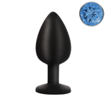 Power Escorts - BR135 - Diamond King - Silicone Butt Plug - Black - 7 Colours - 3 Sizes
