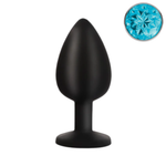 Power Escorts - BR135 - Diamond King - Silicone Butt Plug - Black - 7 Colours - 3 Sizes