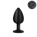 Power Escorts - BR135 - Diamond King - Silicone Butt Plug - Black - 7 Colours - 3 Sizes