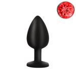 Power Escorts - BR135 - Diamond King - Silicone Butt Plug - Black - 7 Colours - 3 Sizes