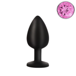 Power Escorts - BR135 - Diamond King - Silicone Butt Plug - Black - 7 Colours - 3 Sizes