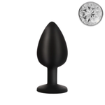 Power Escorts - BR135 - Diamond King - Silicone Butt Plug - Black - 7 Colours - 3 Sizes