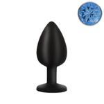 Power Escorts - BR135 - Diamond King - Silicone Butt Plug - Black - 7 Colours - 3 Sizes
